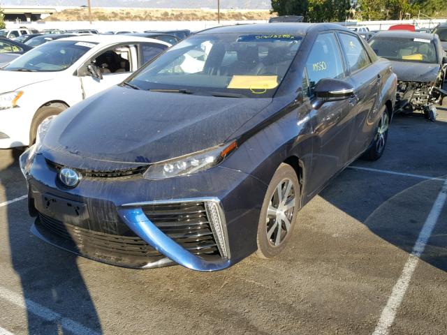 JTDBVRBD7HA002249 - 2017 TOYOTA MIRAI BLUE photo 2