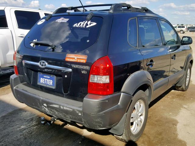 KM8JN12D87U574968 - 2007 HYUNDAI TUCSON SE BLACK photo 4