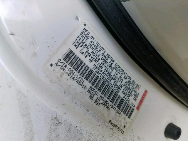 JT8BF28G9W0087358 - 1998 LEXUS ES 300 WHITE photo 10