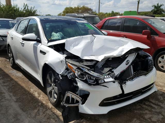 5XXGW4L22HG137355 - 2017 KIA OPTIMA SX WHITE photo 1