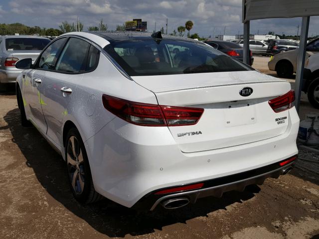 5XXGW4L22HG137355 - 2017 KIA OPTIMA SX WHITE photo 3