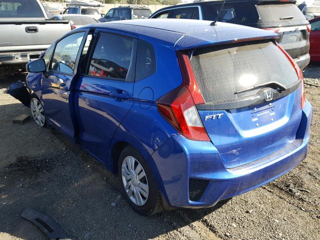 JHMGK5H52GX027643 - 2016 HONDA FIT LX BLUE photo 3