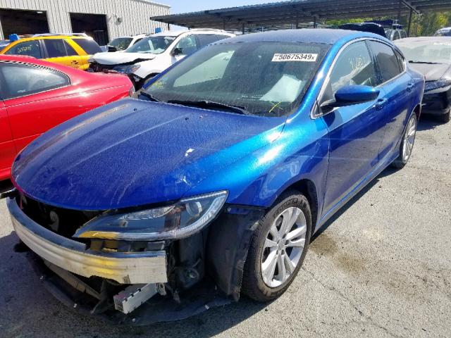 1C3CCCAB0FN579156 - 2015 CHRYSLER 200 LIMITE BLUE photo 2