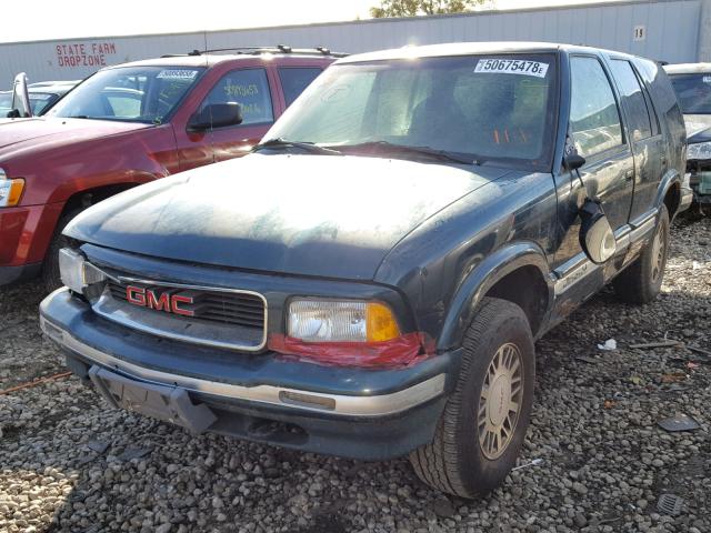 1GKDT13W1T2558385 - 1996 GMC JIMMY GREEN photo 2