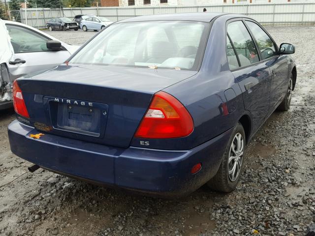 JA3AY26C51U044000 - 2001 MITSUBISHI MIRAGE ES BLUE photo 4