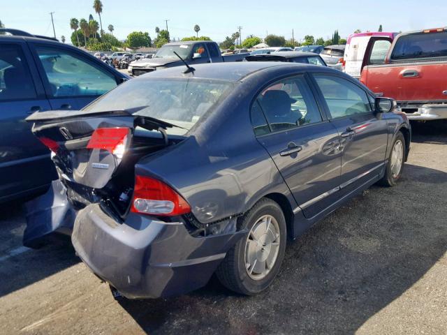 JHMFA36219S006276 - 2009 HONDA CIVIC HYBR GRAY photo 4