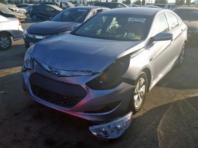 KMHEC4A43FA138524 - 2015 HYUNDAI SONATA HYB SILVER photo 2