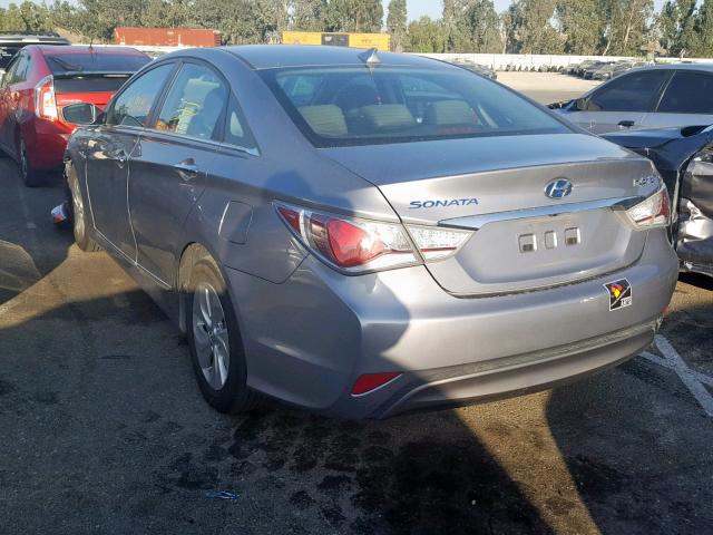 KMHEC4A43FA138524 - 2015 HYUNDAI SONATA HYB SILVER photo 3