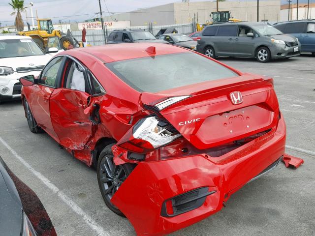 JHMFC1F30KX011758 - 2019 HONDA CIVIC EX RED photo 3