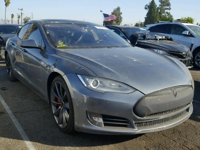 5YJSA1DP9DFP08581 - 2013 TESLA MODEL S Մոխրագույն լուսանկար 1