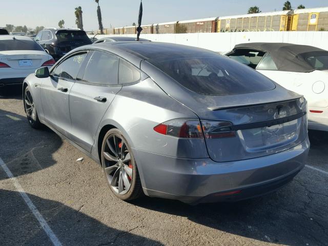 5YJSA1DP9DFP08581 - 2013 TESLA MODEL S Մոխրագույն լուսանկար 3