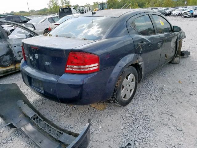 1B3LC46K28N631787 - 2008 DODGE AVENGER SE BLUE photo 4