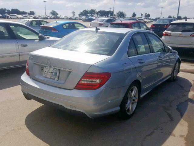 WDDGF4HB3DR263259 - 2013 MERCEDES-BENZ C 250 BLUE photo 4