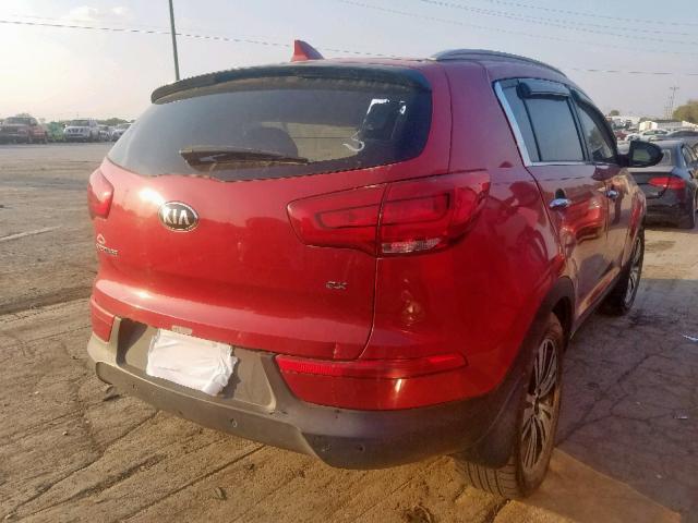 KNDPC3AC3E7584845 - 2014 KIA SPORTAGE E RED photo 4