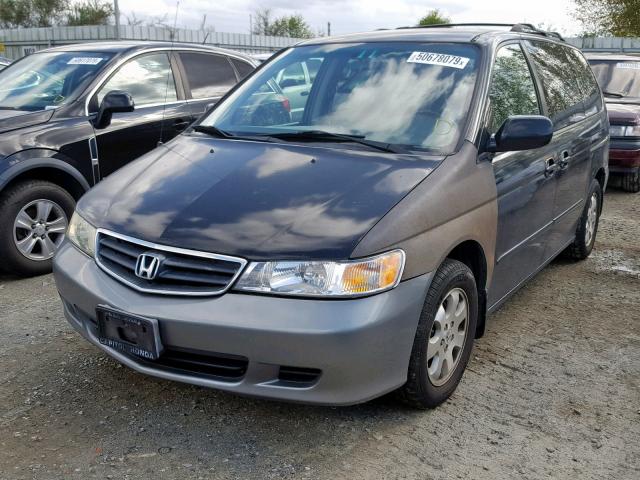 5FNRL18993B052644 - 2003 HONDA ODYSSEY EX BLUE photo 2