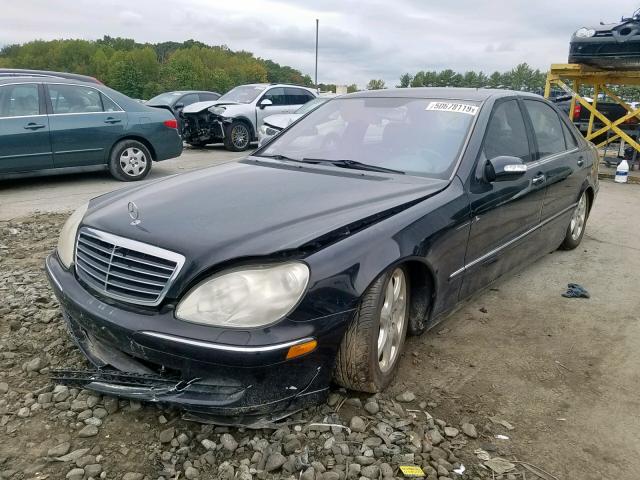 WDBNG83J55A457648 - 2005 MERCEDES-BENZ S 430 4MAT BLACK photo 2