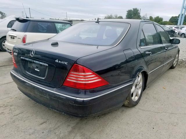 WDBNG83J55A457648 - 2005 MERCEDES-BENZ S 430 4MAT BLACK photo 4