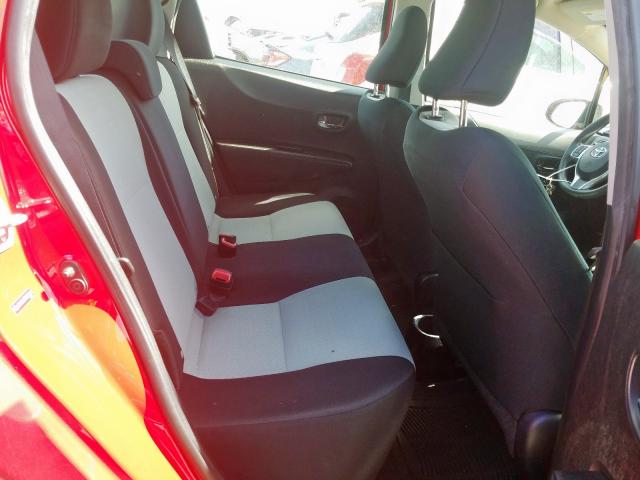 JTDKTUD37ED575319 - 2014 TOYOTA YARIS RED photo 6