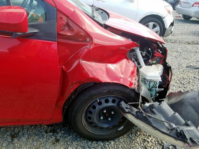 JTDKTUD37ED575319 - 2014 TOYOTA YARIS RED photo 9