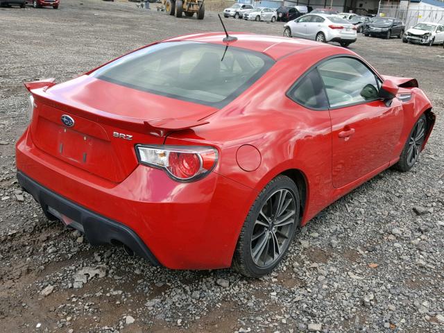 JF1ZCAC16E8603476 - 2014 SUBARU BRZ 2.0 LI RED photo 4