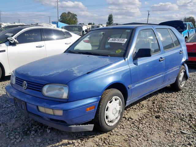 3VWFA81HXTM028302 - 1996 VOLKSWAGEN GOLF GL BLUE photo 2