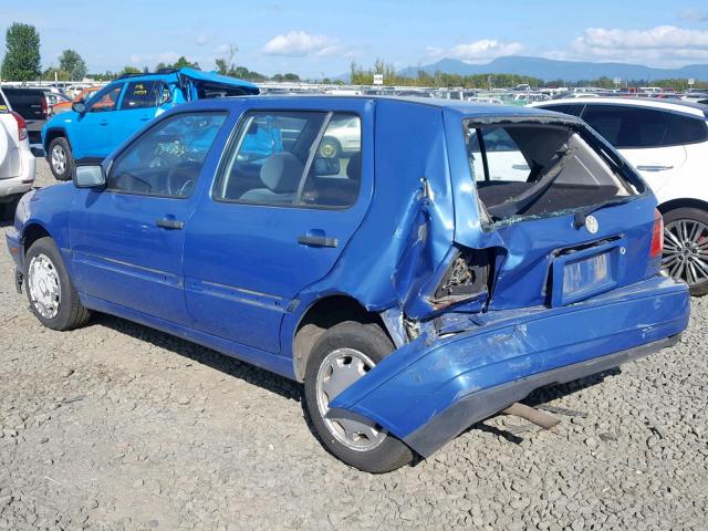 3VWFA81HXTM028302 - 1996 VOLKSWAGEN GOLF GL BLUE photo 3