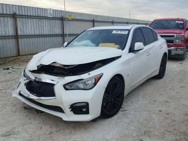 JN1BV7AR1EM696483 - 2014 INFINITI Q50 BASE WHITE photo 2