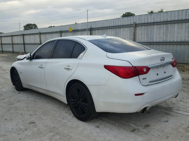 JN1BV7AR1EM696483 - 2014 INFINITI Q50 BASE WHITE photo 3