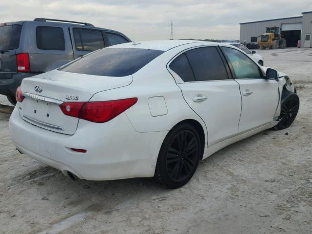 JN1BV7AR1EM696483 - 2014 INFINITI Q50 BASE WHITE photo 4