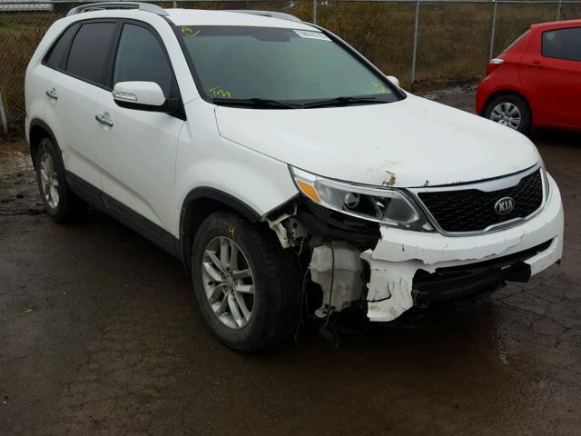 5XYKT3A62EG430134 - 2014 KIA SORENTO LX WHITE photo 1