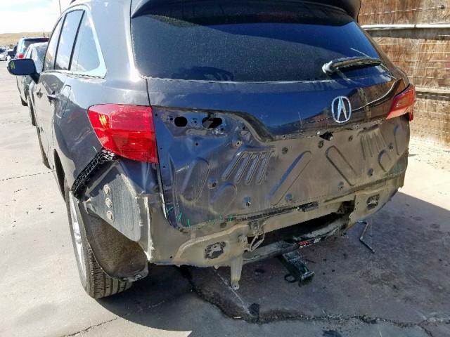 5J8TB4H57EL020493 - 2014 ACURA RDX TECHNO GRAY photo 9