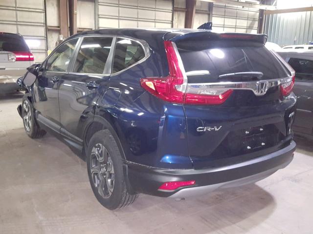 5J6RW2H84JL017468 - 2018 HONDA CR-V EXL BLUE photo 3