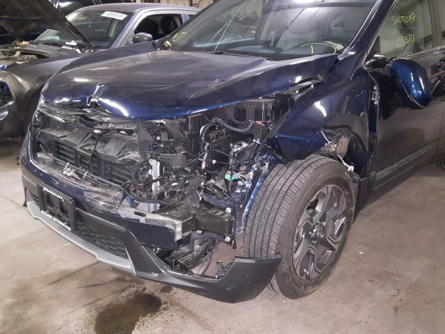 5J6RW2H84JL017468 - 2018 HONDA CR-V EXL BLUE photo 9