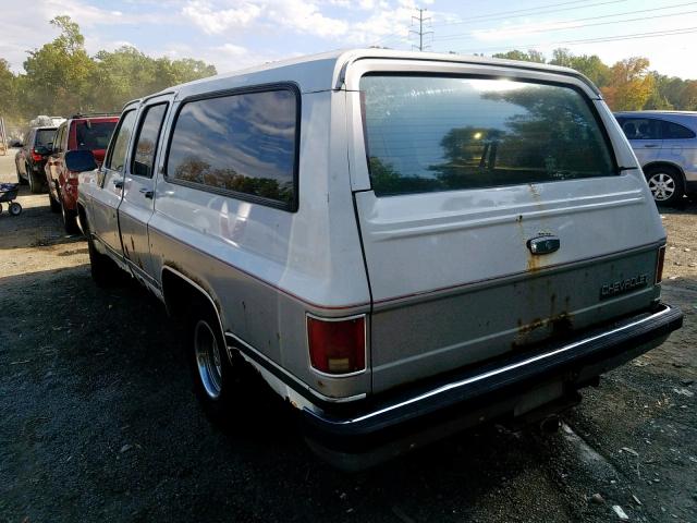 1GNER16KXKF165684 - 1989 CHEVROLET SUBURBAN R WHITE photo 3