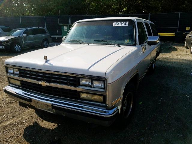 1GNER16KXKF165684 - 1989 CHEVROLET SUBURBAN R WHITE photo 9