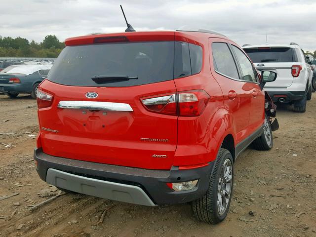 MAJ6S3KL0KC303526 - 2019 FORD ECOSPORT T RED photo 4