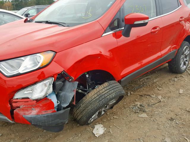 MAJ6S3KL0KC303526 - 2019 FORD ECOSPORT T RED photo 9