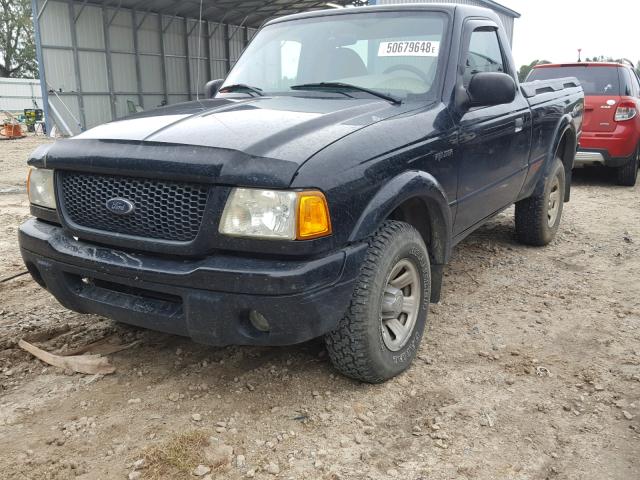 1FTYR10U92PA99803 - 2002 FORD RANGER BLACK photo 2