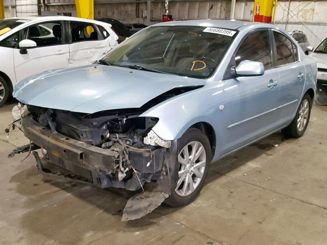 JM1BK12F381844100 - 2008 MAZDA 3 I BLUE photo 2