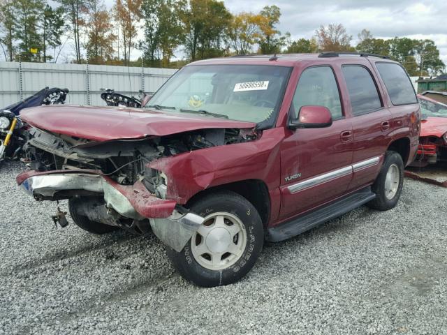 1GKEC13TX5J150843 - 2005 GMC YUKON MAROON photo 2