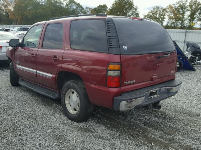 1GKEC13TX5J150843 - 2005 GMC YUKON MAROON photo 3