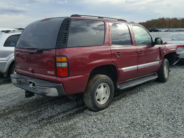 1GKEC13TX5J150843 - 2005 GMC YUKON MAROON photo 4