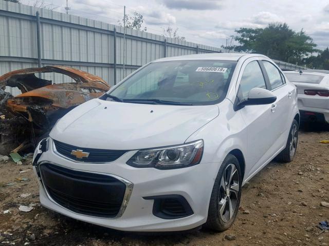 1G1JF5SB6J4108267 - 2018 CHEVROLET SONIC PREM WHITE photo 2