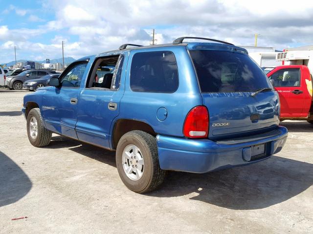 1B4HR28N11F641576 - 2001 DODGE DURANGO BLUE photo 3