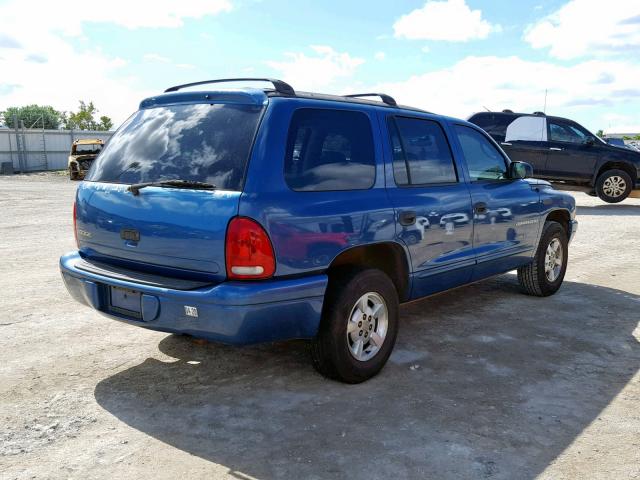 1B4HR28N11F641576 - 2001 DODGE DURANGO BLUE photo 4