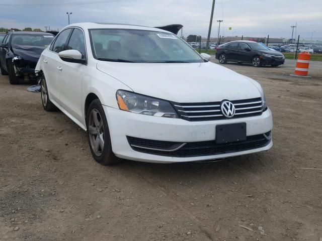 1VWBP7A34CC102519 - 2012 VOLKSWAGEN PASSAT SE WHITE photo 1