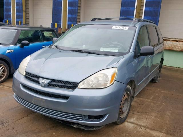 5TDZA23C84S200116 - 2004 TOYOTA SIENNA CE BLUE photo 2