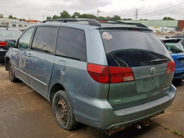 5TDZA23C84S200116 - 2004 TOYOTA SIENNA CE BLUE photo 3