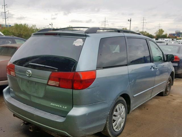 5TDZA23C84S200116 - 2004 TOYOTA SIENNA CE BLUE photo 4