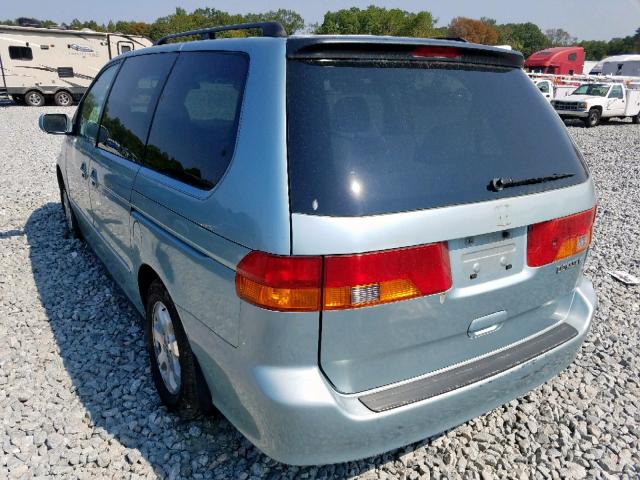 5FNRL18633B111497 - 2003 HONDA ODYSSEY EX BLUE photo 3